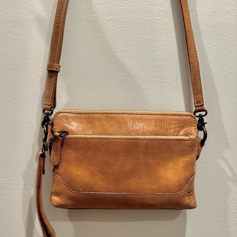Frye Cognac Leather Crossbody Bag